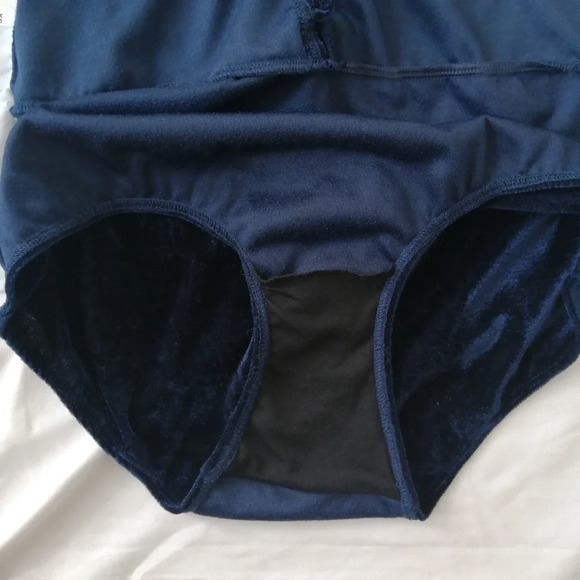 Reformation  Avalon Blue Velvet Lace Up Front Bodysuit Plunging V-Neck XS - Picture 13 of 16